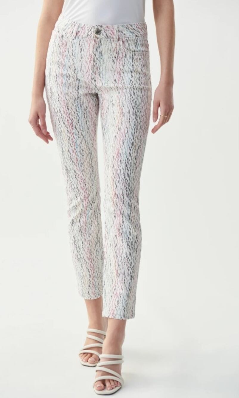 JOSEPH RIBKOFF Jeans Slim Straight Size 6 White Multi